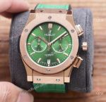 New Hublot Classic Fusion Chronograph King Watches in 42 mm Green Gummy strap